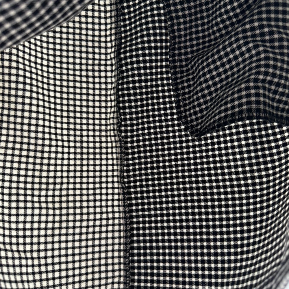 Forever 21 Asymmetrical Plaid Skirt – Black & White, Silver Buttons, Size Medium - Picture 2 of 6